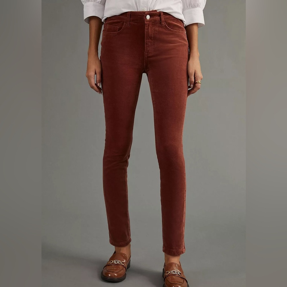 Anthropologie Pilcro Skinny Corduroy Pants Red Size 29‎ tall